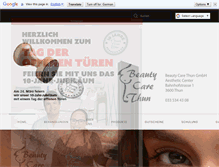 Tablet Screenshot of beauty-care-thun.ch